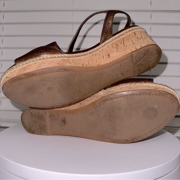 Prada Brown Leather Platform Wedges Size 8 (38) Great Condition 2 3/4” Heel. - Picture 10 of 11